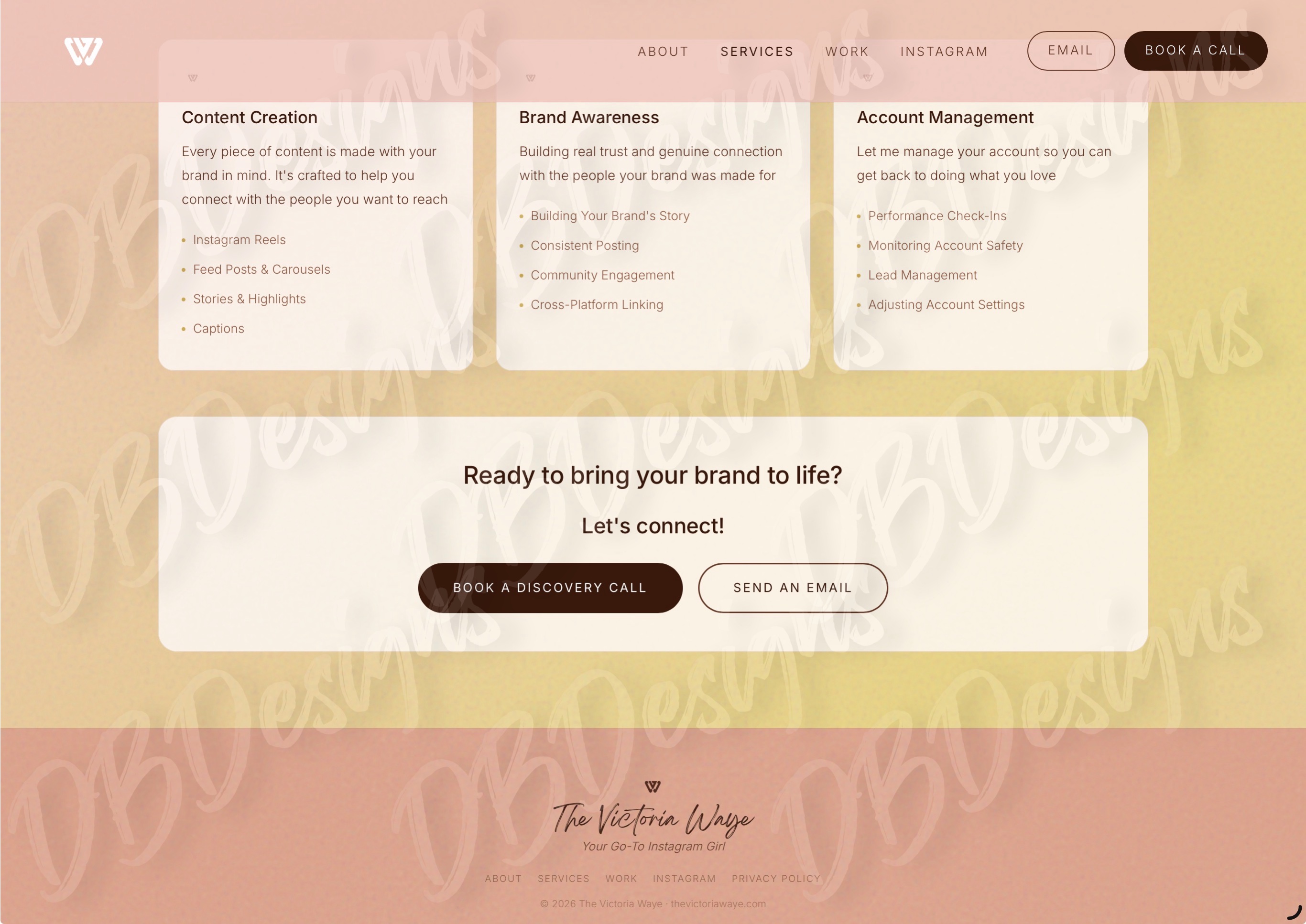 The Victoria Waye services page